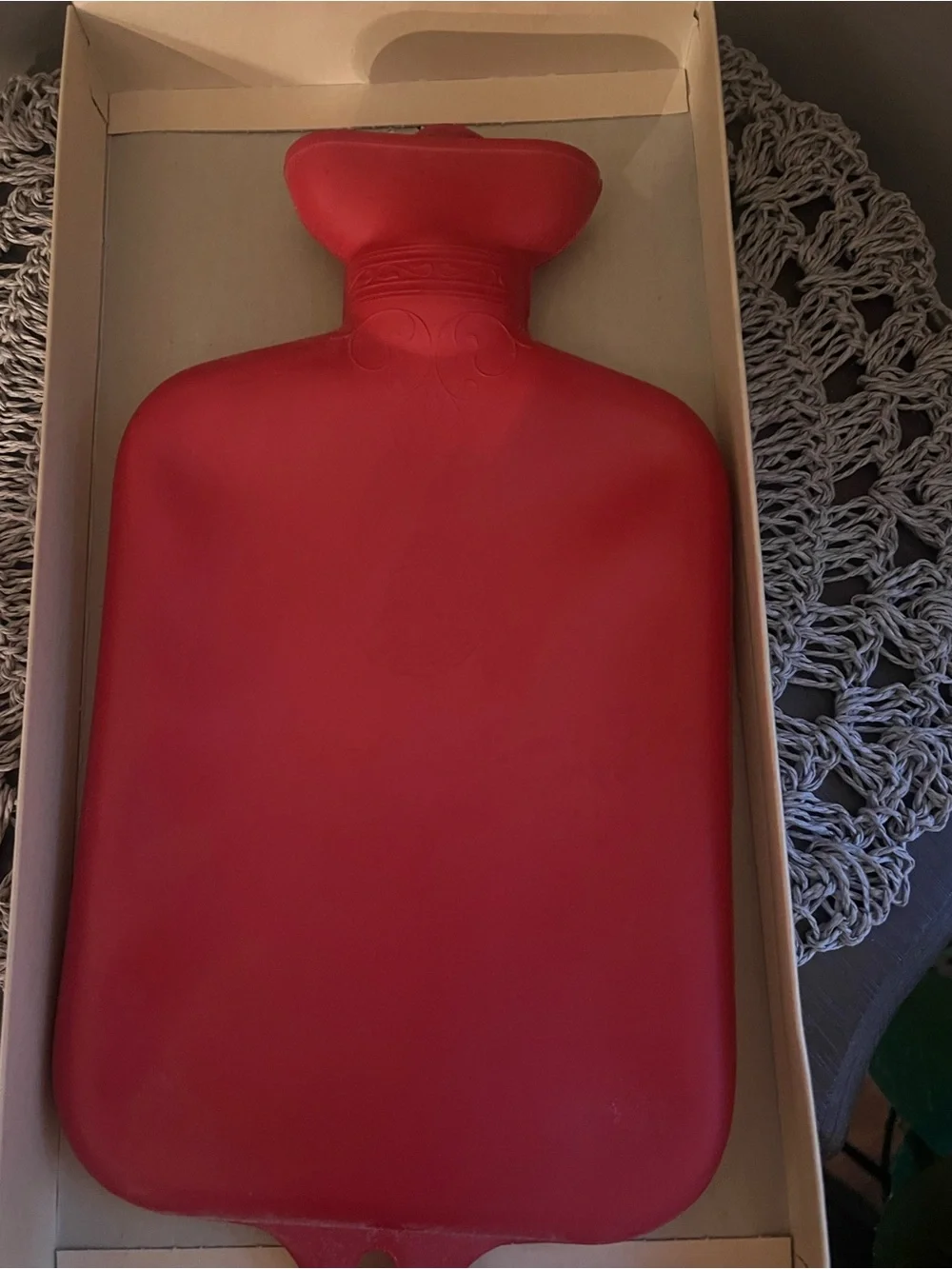 Vintage Davol Family Red Water Bottle heater in Original Box medical